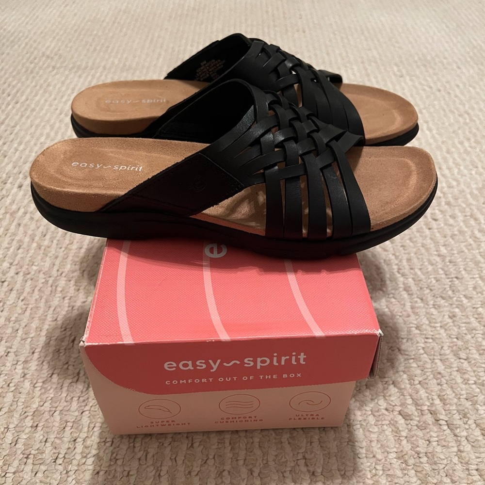 NIB Easy Spirit Black Women's Sandals Size 8 - Picture 3 of 6